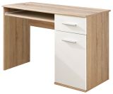 Schreibtisch Superior in wei� und Sonoma Eiche Laptoptisch f�r Kinderzimmer / Jugendzimmer, 104 x 76 cm