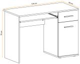 Schreibtisch Superior in wei� und Sonoma Eiche Laptoptisch f�r Kinderzimmer / Jugendzimmer, 104 x 76 cm