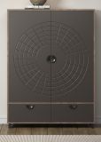 Highboard Oriana in Bronze und Rostoptik Kommode 120 x 163 cm, Soft-Close