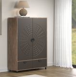 Highboard Oriana in Bronze und Rostoptik Kommode 120 x 163 cm, Soft-Close