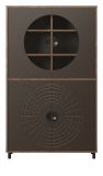 Vitrine Oriana in Bronze und Rostoptik Highboard 97 x 163 cm, Soft-Close