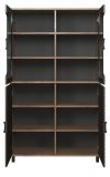 Vitrine Oriana in Bronze und Rostoptik Highboard 97 x 163 cm, Soft-Close