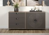 Sideboard Oriana in Bronze und Rostoptik Kommode 176 cm, Soft-Close