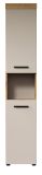 Badezimmer Hochschrank Celeste in Kaschmir und Evoke Eiche Badschrank 36 x 184 cm