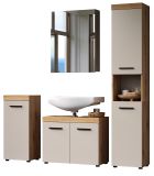 Badm�bel Set 4-teilig Celeste in Kaschmir und Evoke Eiche Badkombination 164 x 184 cm