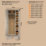 Garderobenschrank Cozy in Kaschmir und Stein Eiche Landhaus Garderobe 80 x 200 cm, Soft-Close
