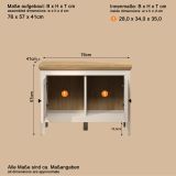 Garderobe Sitzbank Cozy in Kaschmir und Stein Eiche Landhaus Garderobenbank 76 cm, Soft-Close