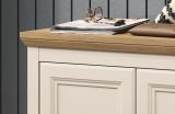 Garderobe Sitzbank Cozy in Kaschmir und Stein Eiche Landhaus Garderobenbank 76 cm, Soft-Close