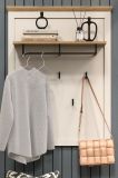 Garderobenpaneel Cozy in Kaschmir und Stein Eiche Landhaus Wandgarderobe 76 x 100 cm
