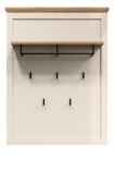 Garderobenpaneel Cozy in Kaschmir und Stein Eiche Landhaus Wandgarderobe 76 x 100 cm