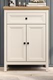 Flurkommode Cozy in Kaschmir und Stein Eiche Landhaus Schuhschrank 70 x 98 cm, Soft-Close