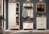 Garderobe Set 5-teilig Cozy in Kaschmir und Stein Eiche Landhaus Garderobenkombination 256 cm, Soft-Close