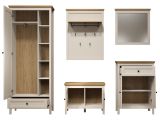 Garderobe Set 5-teilig Cozy in Kaschmir und Stein Eiche Landhaus Garderobenkombination 256 cm, Soft-Close