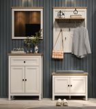 Garderobe Set 4-teilig Cozy in Kaschmir und Stein Eiche Landhaus Garderobenkombination 161 cm, Soft-Close