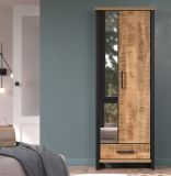 Garderobenschrank Loom in Mango und schwarz Garderobe 73 x 195 cm