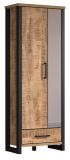 Garderobenschrank Loom in Mango und schwarz Garderobe 73 x 195 cm