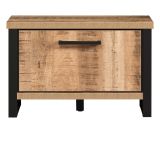 Garderobe Sitzbank Loom in Mango und schwarz Garderobenbank 73 cm