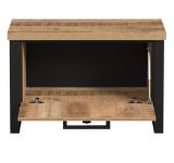 Garderobe Sitzbank Loom in Mango und schwarz Garderobenbank 73 cm