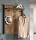 Garderobenpaneel Loom in Mango und schwarz Wandgarderobe 73 x 95 cm