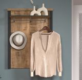 Garderobenpaneel Loom in Mango und schwarz Wandgarderobe 73 x 95 cm