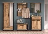 Garderobe Set 5-teilig Loom in Mango und schwarz Garderobenkombination 249 x 195 cm