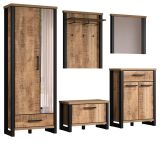 Garderobe Set 5-teilig Loom in Mango und schwarz Garderobenkombination 249 x 195 cm