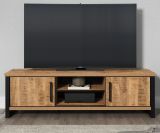 TV-Lowboard Loom in Mango und schwarz TV Unterteil 166 cm