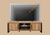 TV-Lowboard Loom in Mango und schwarz TV Unterteil 166 cm