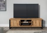 TV-Lowboard Loom in Mango und schwarz TV Unterteil 166 cm