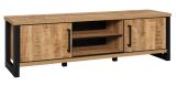 TV-Lowboard Loom in Mango und schwarz TV Unterteil 166 cm