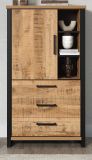 Highboard Loom in Mango und schwarz Wohn- und Esszimmer Kommode 87 x 155 cm