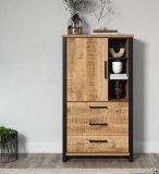 Highboard Loom in Mango und schwarz Wohn- und Esszimmer Kommode 87 x 155 cm