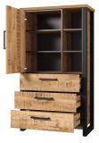 Highboard Loom in Mango und schwarz Wohn- und Esszimmer Kommode 87 x 155 cm