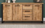 Sideboard Loom in Mango und schwarz Kommode 180 x 86 cm