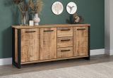 Sideboard Loom in Mango und schwarz Kommode 180 x 86 cm