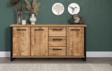Sideboard Loom in Mango und schwarz Kommode 180 x 86 cm