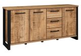 Sideboard Loom in Mango und schwarz Kommode 180 x 86 cm
