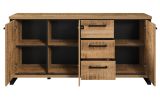 Sideboard Loom in Mango und schwarz Kommode 180 x 86 cm