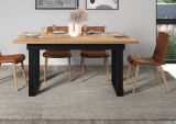 Esstisch Loom in Mango und schwarz K�chentisch 160 x 90 cm