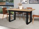 Esstisch Loom in Mango und schwarz K�chentisch 160 x 90 cm
