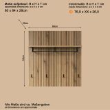 Garderobenpaneel Feliz in Evoke Eiche Wandgarderobe 80 x 84 cm