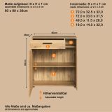 Flurkommode Feliz in Evoke Eiche Schuhschrank 80 x 89 cm