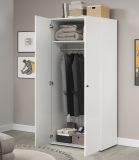 Kleiderschrank Purio in wei� Dreht�renschrank 2-t�rig 81 x 176 cm