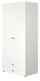 Kleiderschrank Purio in wei� Dreht�renschrank 2-t�rig 81 x 176 cm