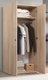 Kleiderschrank Purio in Sonoma Eiche hell Dreht�renschrank 2-t�rig 81 x 176 cm