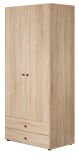 Kleiderschrank Purio in Sonoma Eiche hell Dreht�renschrank 2-t�rig 81 x 176 cm