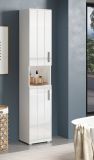 Badezimmer Hochschrank Bianco in wei� Hochglanz Badschrank 37 x 192 cm