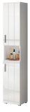 Badezimmer Hochschrank Bianco in wei� Hochglanz Badschrank 37 x 192 cm
