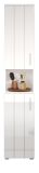 Badezimmer Hochschrank Bianco in wei� Hochglanz Badschrank 37 x 192 cm