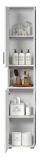 Badezimmer Hochschrank Bianco in wei� Hochglanz Badschrank 37 x 192 cm